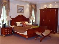 欧式古典风格有床尾屏的床