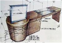 美式新古典风格柜式书台TSLG-0004