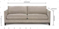 美式新古典风格有扶手双位沙发HF-100177