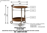 后现代新古典风格普通餐车HF-1001922