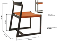 新中式风格无扶手餐椅HF-1002261