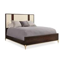 美式新古典风格有床尾屏的床