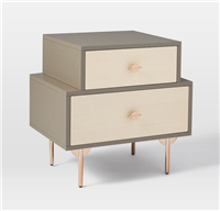 后现代新古典风格方形床头柜HF-2019-152