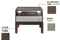 新中式风格方形床头柜HF-2017-153